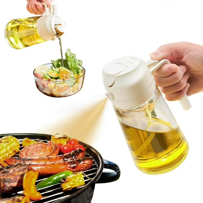 (১ পিস) 2 in1 Oil Spray Dispenser Bottle