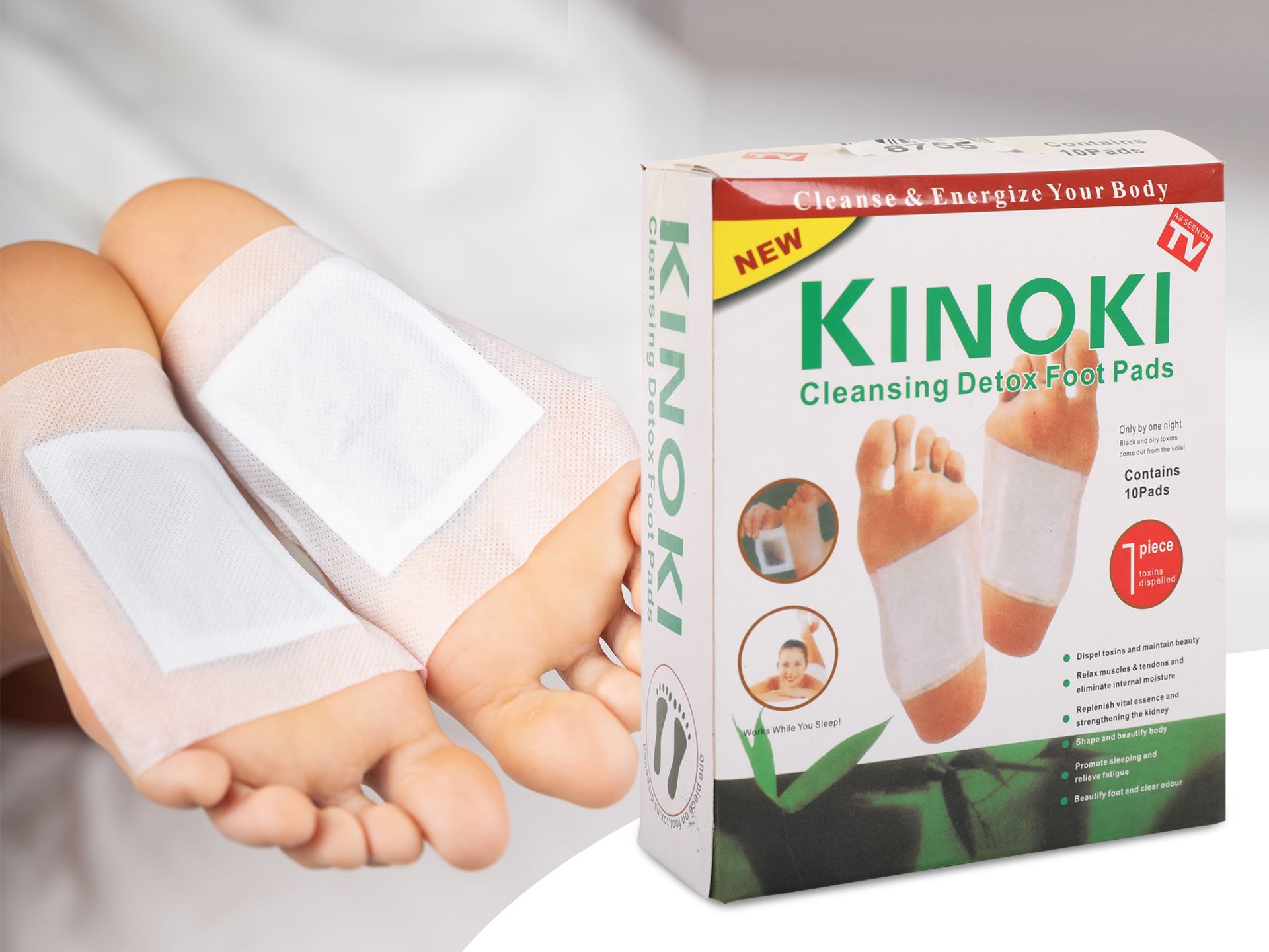 Kinoki Cleansing Detox Foot Pad 60 pcs(6 packet)-Foot Relief Accessories & Tools ফুলকোর্স